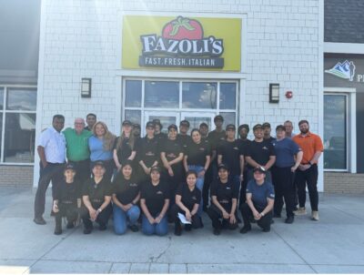 Fazoli's Team in front of the Calgary, Alberta, Canada location.